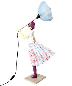 Windswept Umbrella Lady Lamp £215