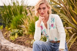 Fabulous Floral Embroidered Henley
