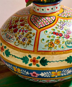Hand Painted Floral Iron Vase £65