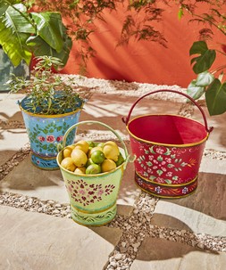 Hand Painted Boho Buckets Set Of 3 £85