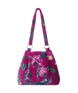 AE083A In Paradise Velvet Bag Plum Multi £50 (1)
