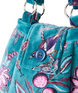 AE083B In Paradise Velvet Bag Teal Multi £55 (3)