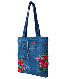 Artizan Embroidered Denim Bag £40