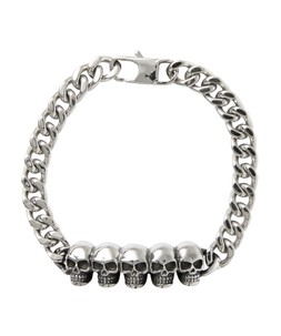 BK214A 1 Silver Skull Chain Bracelet £25