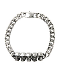 BK214A 1 Silver Skull Chain Bracelet £25