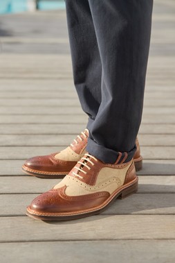 Double Stitched Leather Brogues £75