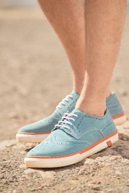 Brogue Detail Suede Pumps £65