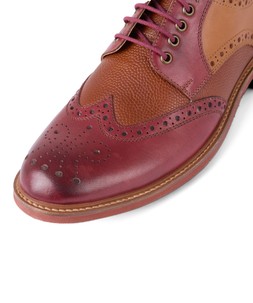 FW368A Smarter Still Mixed Leather Brogues Tan Multi £80 (4)