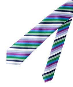 HB566A Edgware Silk Stripe Tie Purple Multi £25 (2)