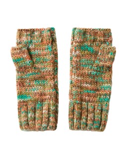 HB582A Clover Knitted Button Trim Mitts Green Multi £20 (2)