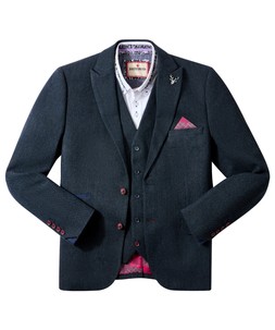 JA781A Handsome Herringbone Blazer Navy £110