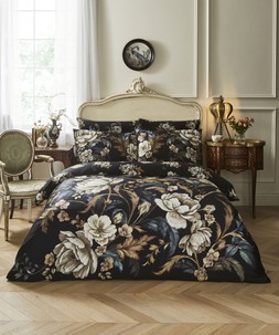 Midnight Bloom Cotton Sateen Reversible Duvet Set £50.00 - £80.00 ZB223A 5
