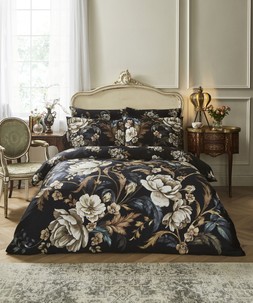 Midnight Bloom Cotton Sateen Reversible Duvet Set £50.00 - £80.00 ZB223A 4