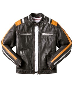 ML124A Rocking Racer Leather Jacket Black £220 (2)