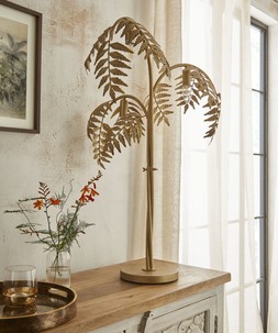 Serene Bohemian Extravagant Palm Leaf Table Lamp £215 ZL063A 4