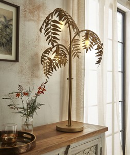 Serene Bohemian Extravagant Palm Leaf Table Lamp £215 ZL063A 1