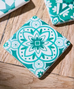 Serene Bohemian Moroccan Tile Pack Of 4 Coasters £15 ZK422A 8