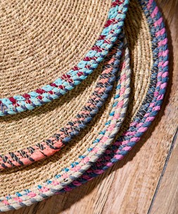 Serene Bohemian Reclaimed Sari Jute Pack Of 4 Placemats £25 ZK423A 5