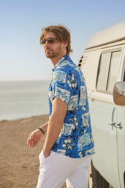 Summer In Santorini Short Sleeve Shirt