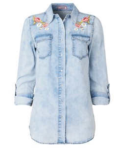WA400A Daisy Embroidered Denim Shirt £50