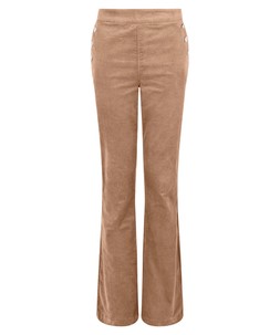 WB677A Majestic Moleskin Button Detail Trousers Mocha £55