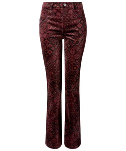 WB679A Beautiful Boho Printed Moleskin Trousers Brown £55