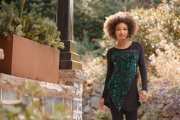 WG713A Dazzling Devore Jersey Tunic Top £60