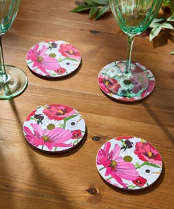 Wild Poppies Pack Of 4 Coasters £19 ZK418A 1