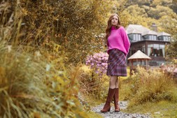 WK843A Fabulous Fluffy Knit Jumper Pink £40 WS472A Joe's Favourite Check Mini Skirt Pink £50 011
