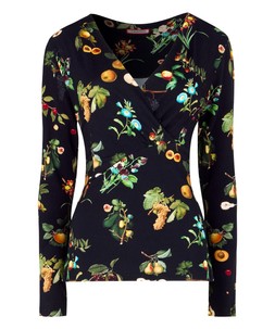 WU231A Orla Printed Wrap Top Black £40