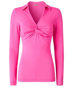 WU236A Biba Twist Front Jersey Top Pink £35