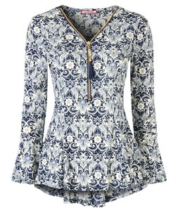 WU238A Florence Zip Front Top Navy £45