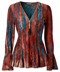 WU240A Remarkable Zip Front Top Brown £45