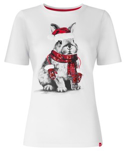 WU285A Fun And Festive Embroidered Bunny Tee £26