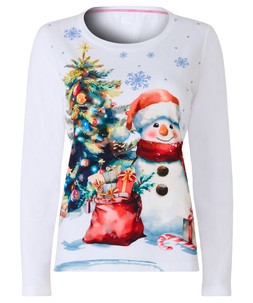 WW653A1 Winter Snowflakes Cuffed Pyjama Set £35