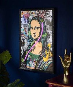 Graffiti Mona Lisa LED Framed Print £45