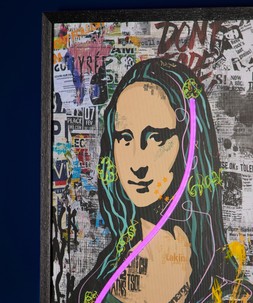 Graffiti Mona Lisa LED Framed Print £45