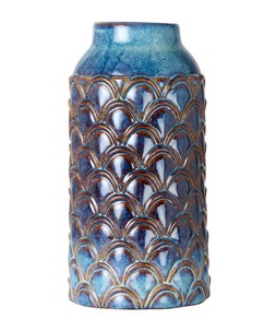 Indigo Scalloped Vase £55