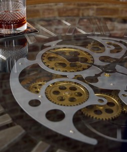 Magnificent Moving Gears Clock Coffee Table £360