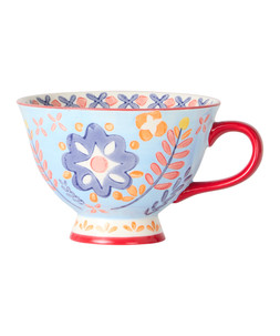 Hand Painted Blooms Footed Mug £12
