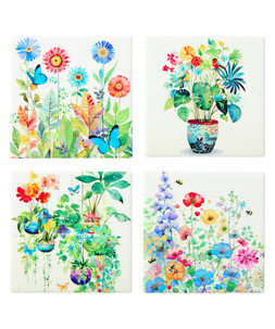 Meadows In Bloom Pack Of 4 Ceramic Coasters £18