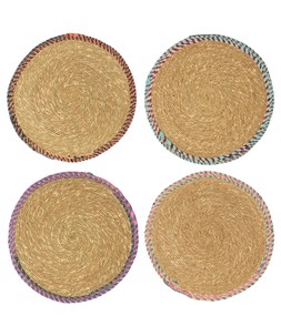 Reclaimed Sari Jute Pack Of 4 Placemats £25