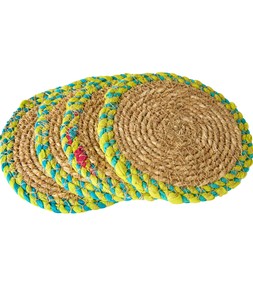 Reclaimed Sari Jute Pack Of 4 Coasters £8