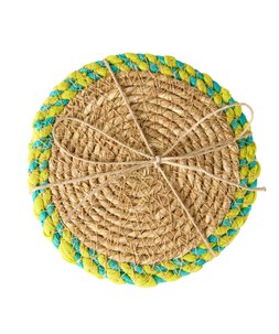 Reclaimed Sari Jute Pack Of 4 Coasters £8
