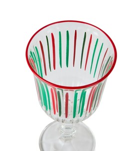 ZK439A 4 Candy Stripe Wine Glasses Set of 6 £45