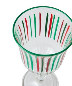 ZK439A 5 Candy Stripe Wine Glasses Set of 6 £45