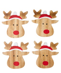 ZK442A 2 Rudy Rudolph Pack Of 4 Coasters £16
