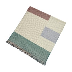 folklore knittedthrowwithsquaresprint €36.99