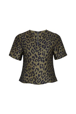 TK Maxx - Women - Green and Black Animal Print Top - &pound;9.99 (RRP &pound;52.00)