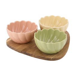 PASTEL DINING setof3snackdishes 12.99